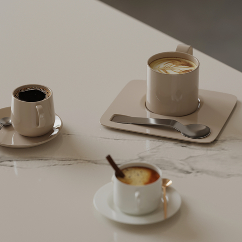  咖啡杯 拿铁su模型 