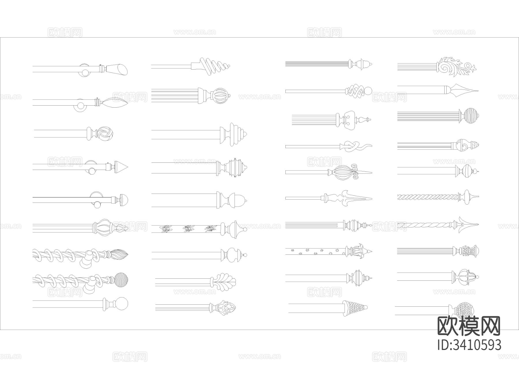 2024全套室内CAD图库下载（渲染图4）
