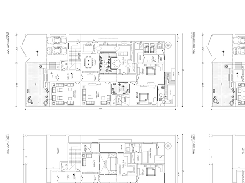  450平方米住宅CAD平面图 