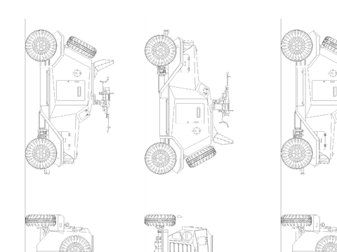  军用车辆图纸CAD施工图 