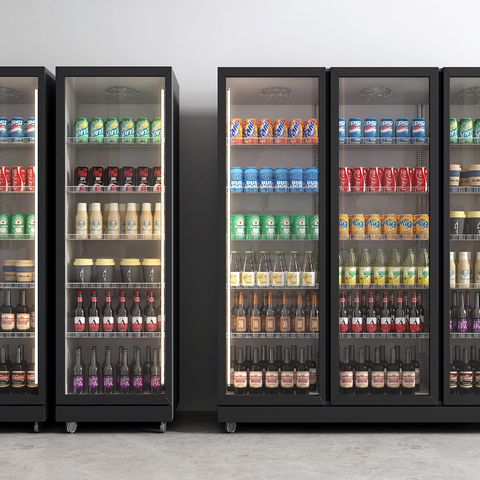  冰柜 冷藏柜 饮料柜su模型 