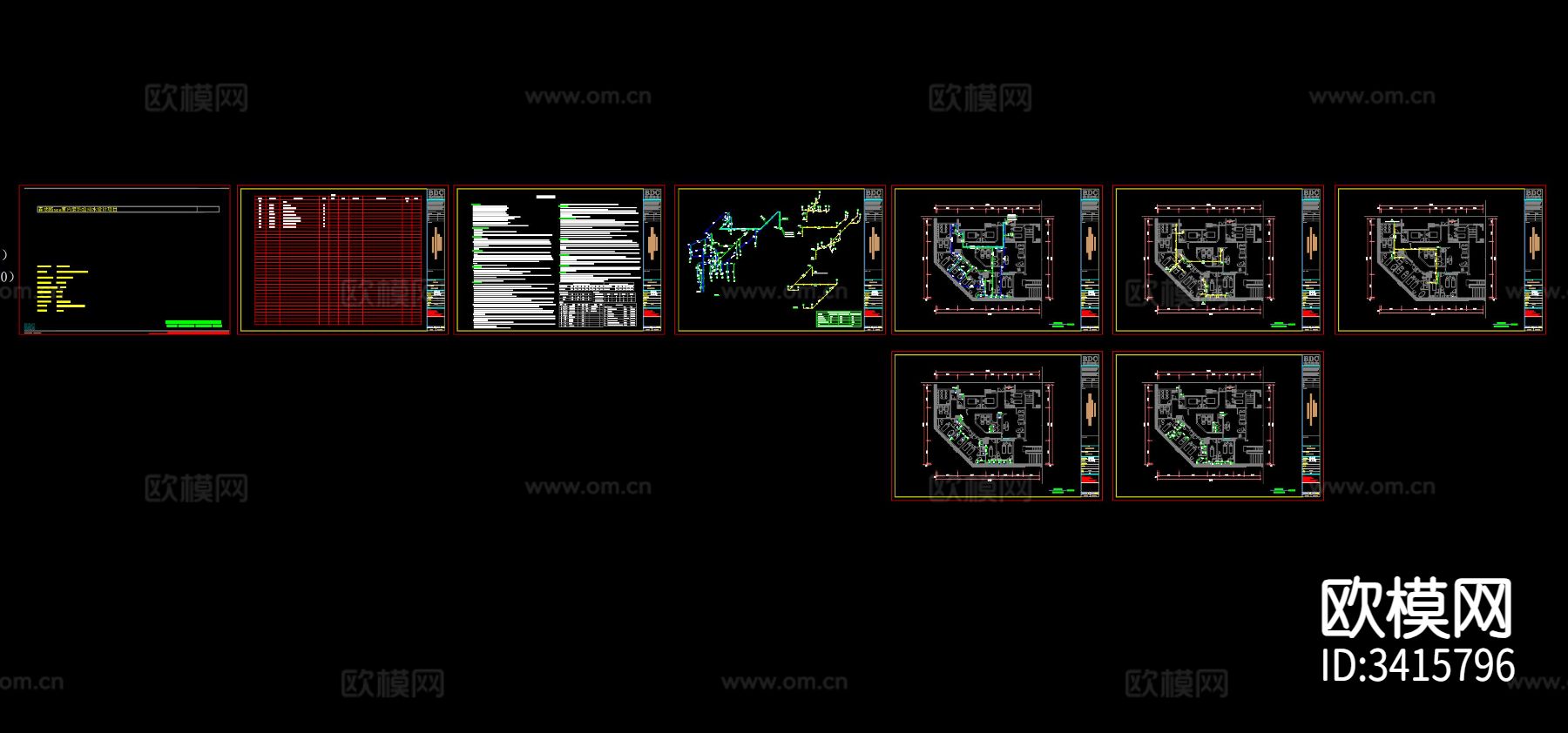 美容院-水电系统图cad施工图下载（渲染图4）