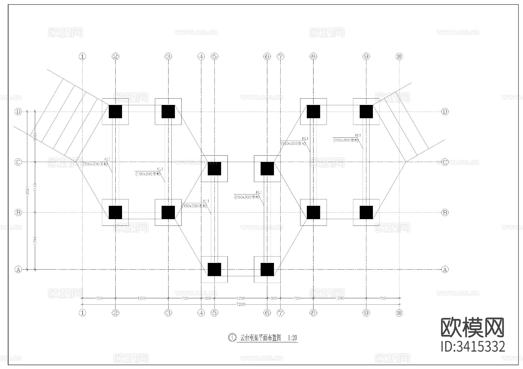 道路平台cad大样图下载（渲染图2）