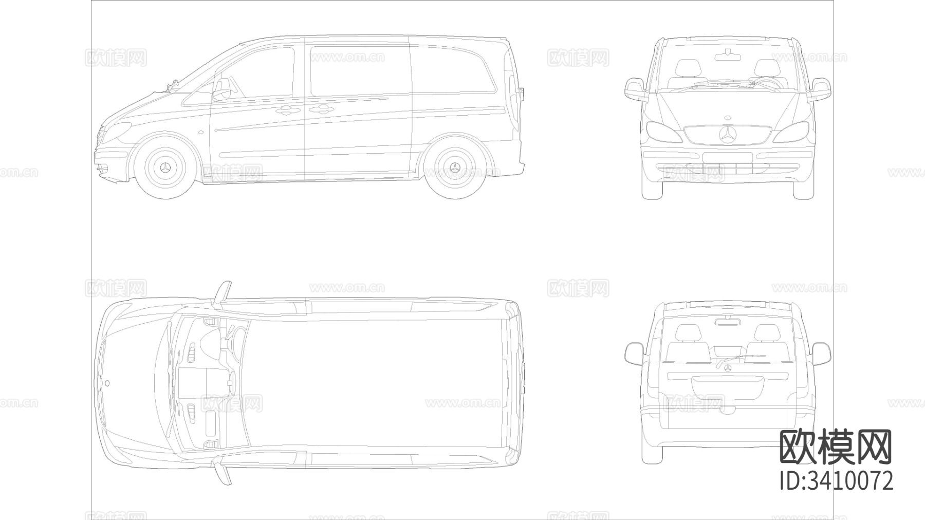 梅赛德斯VitoDwg车图纸CAD施工图下载