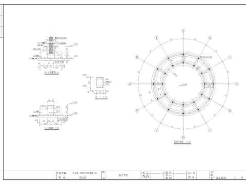  圆形花架cad大样图 