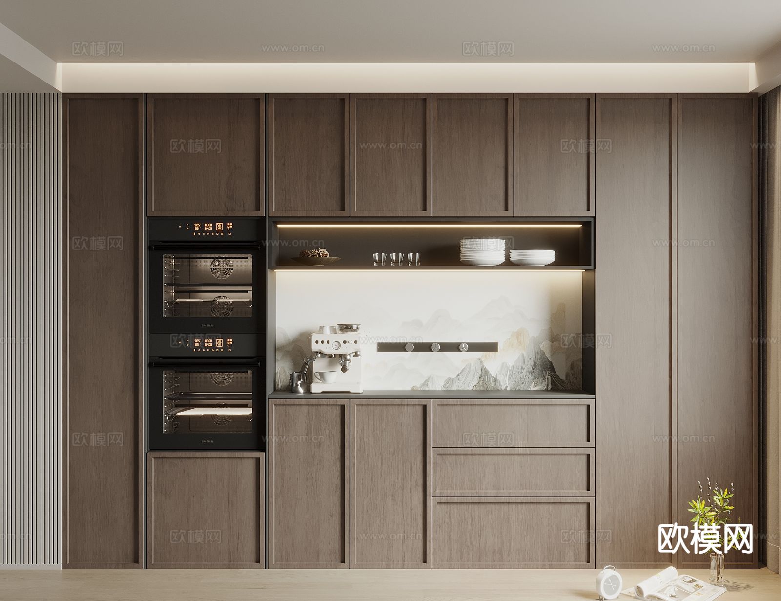 侘寂风餐边柜 西厨3d模型下载