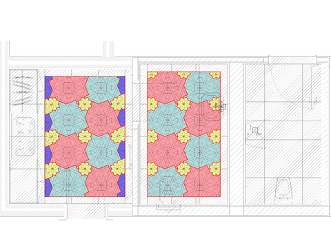  接待中心地面石材拼花cad图库 
