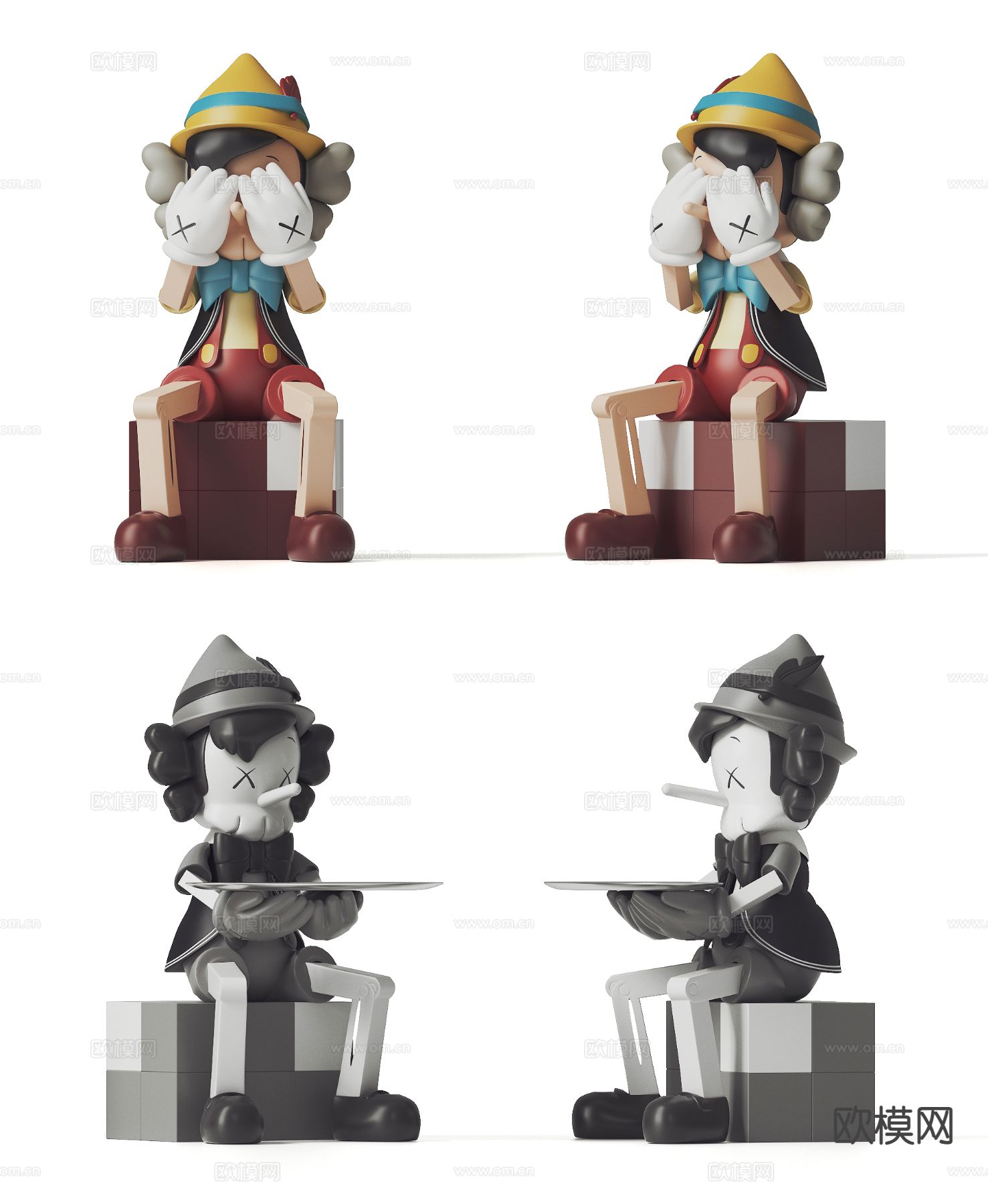 现代kwas 雕塑摆件3d模型下载