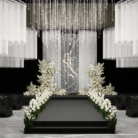  婚宴 婚礼场景su模型 