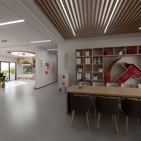  政务服务中心 办事大厅su模型 