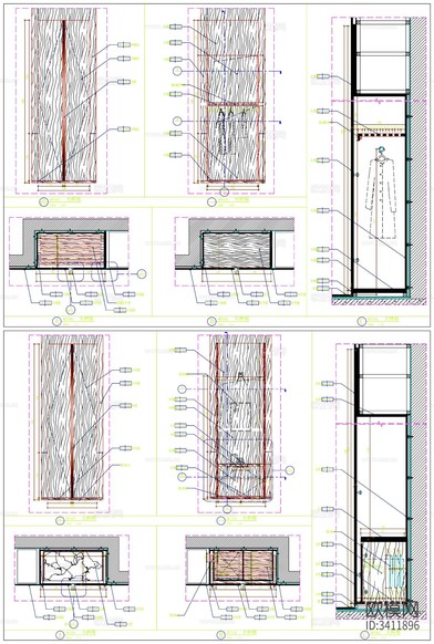 工装家具 柜子节点大样图下载(渲染图4)