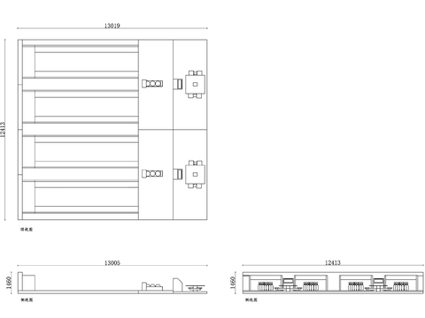  保龄球馆三视图 