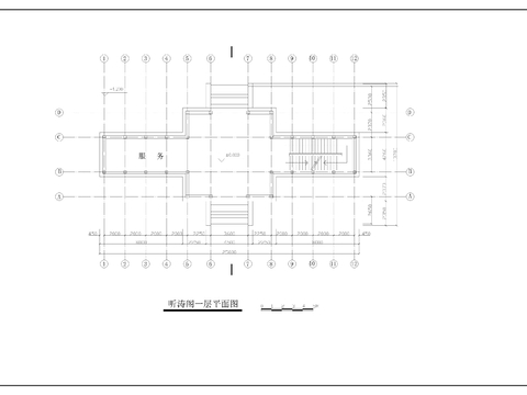  觀景樓閣cad施工圖 