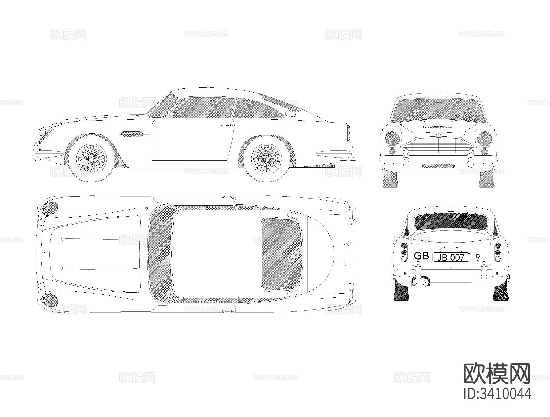 阿斯顿·马丁CAD平面图下载
