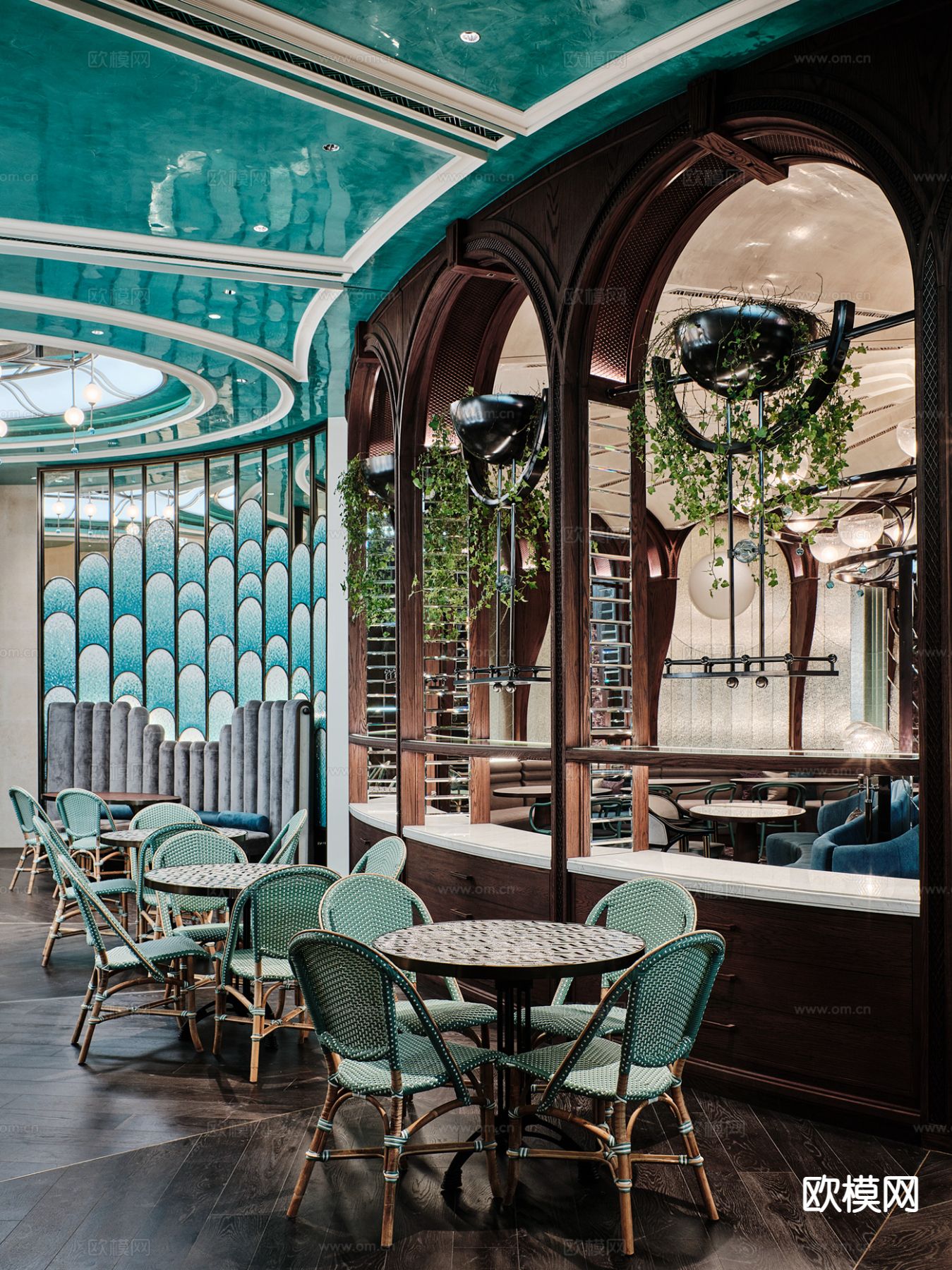 Meyer Davis 酒店西餐厅3d模型下载