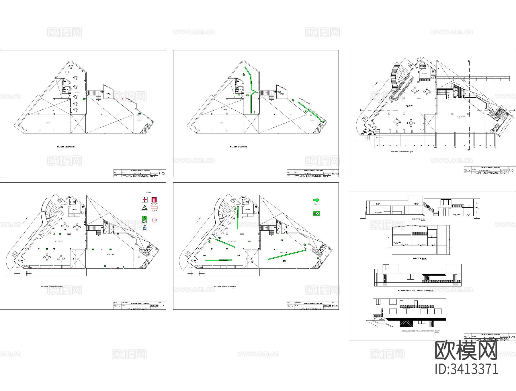 建筑电力CAD施工图下载（渲染图2）