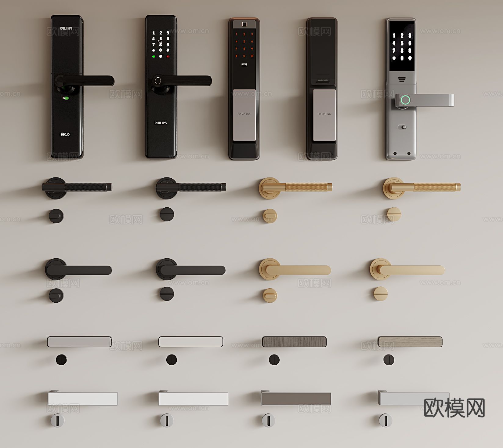 门把手 拉手3d模型下载