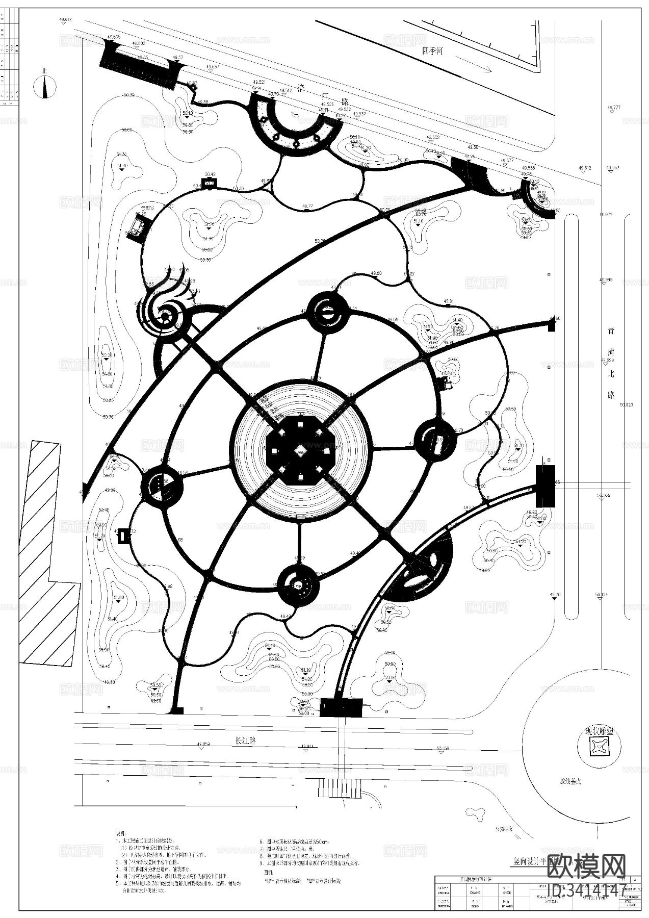 某县环岛公园景观cad施工图下载（渲染图7）