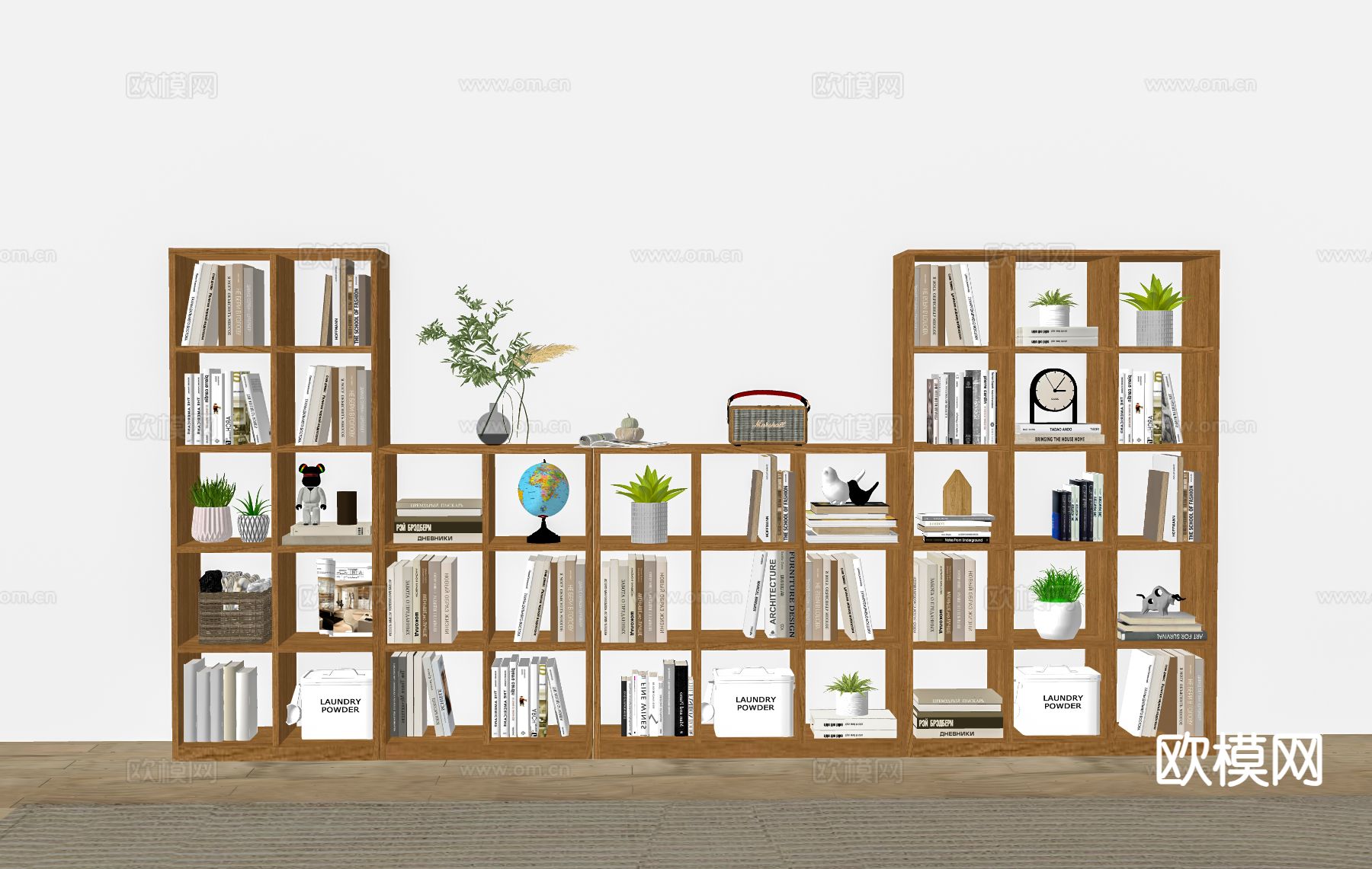 北欧书架 书柜su模型下载（渲染图1）