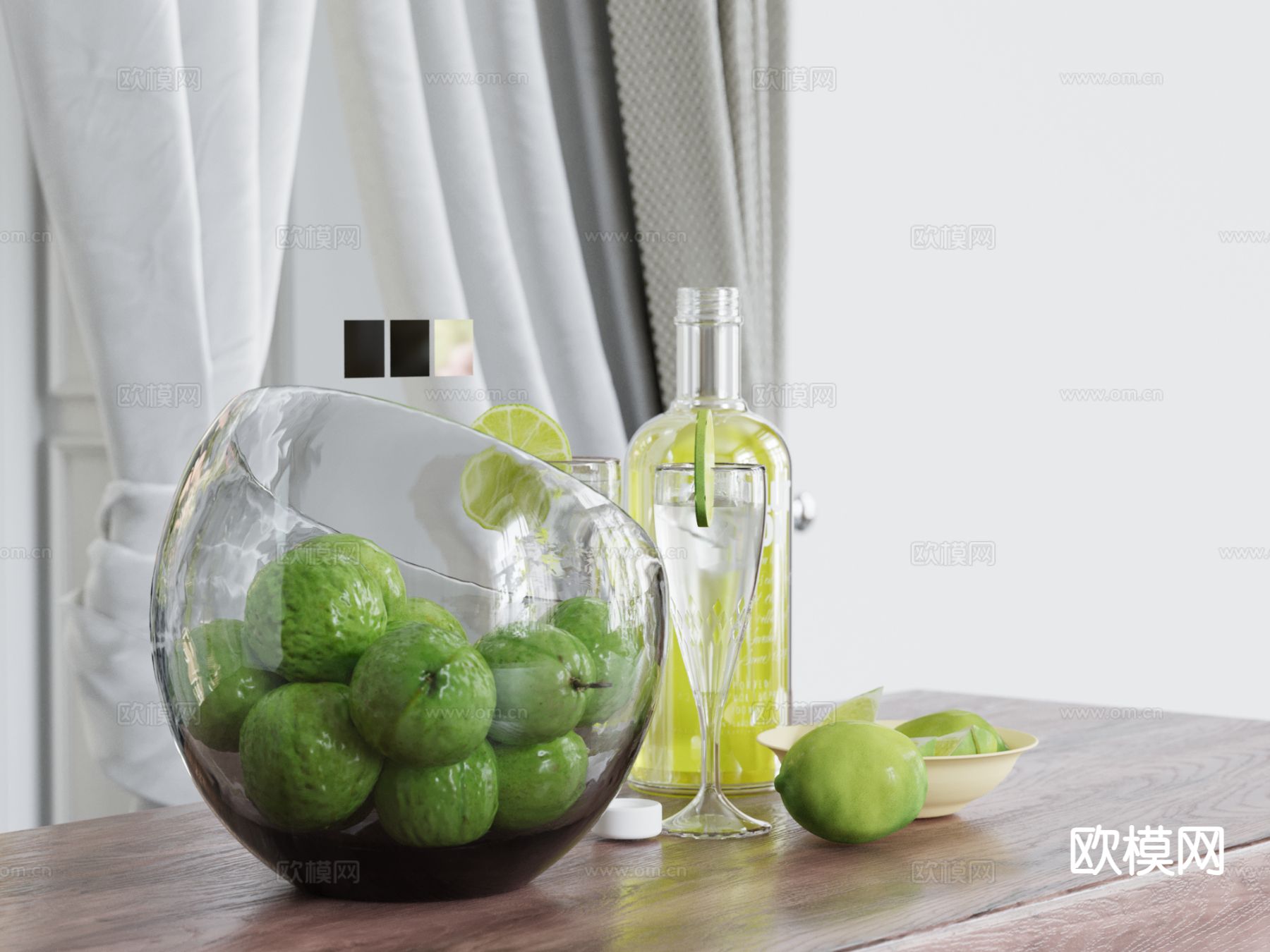 柠檬饮料 柠檬饮品 柠檬水3d模型下载