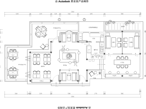  新中式茶樓 咖啡店CAD施工圖 