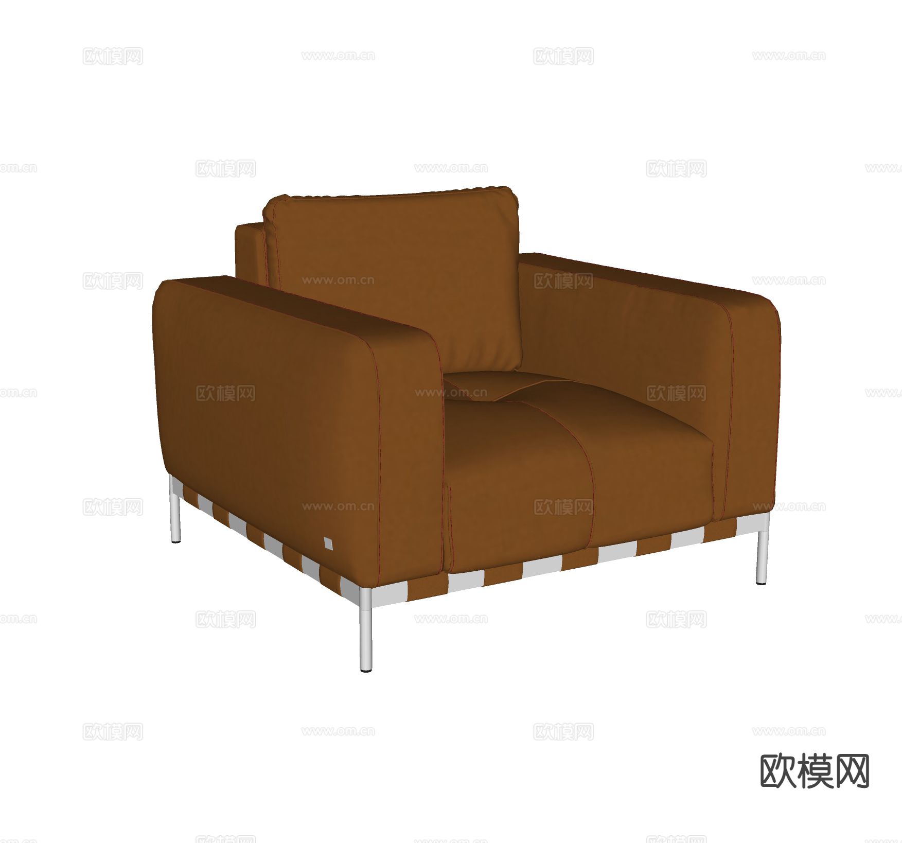 Minotti 单人沙发su模型下载（渲染图1）