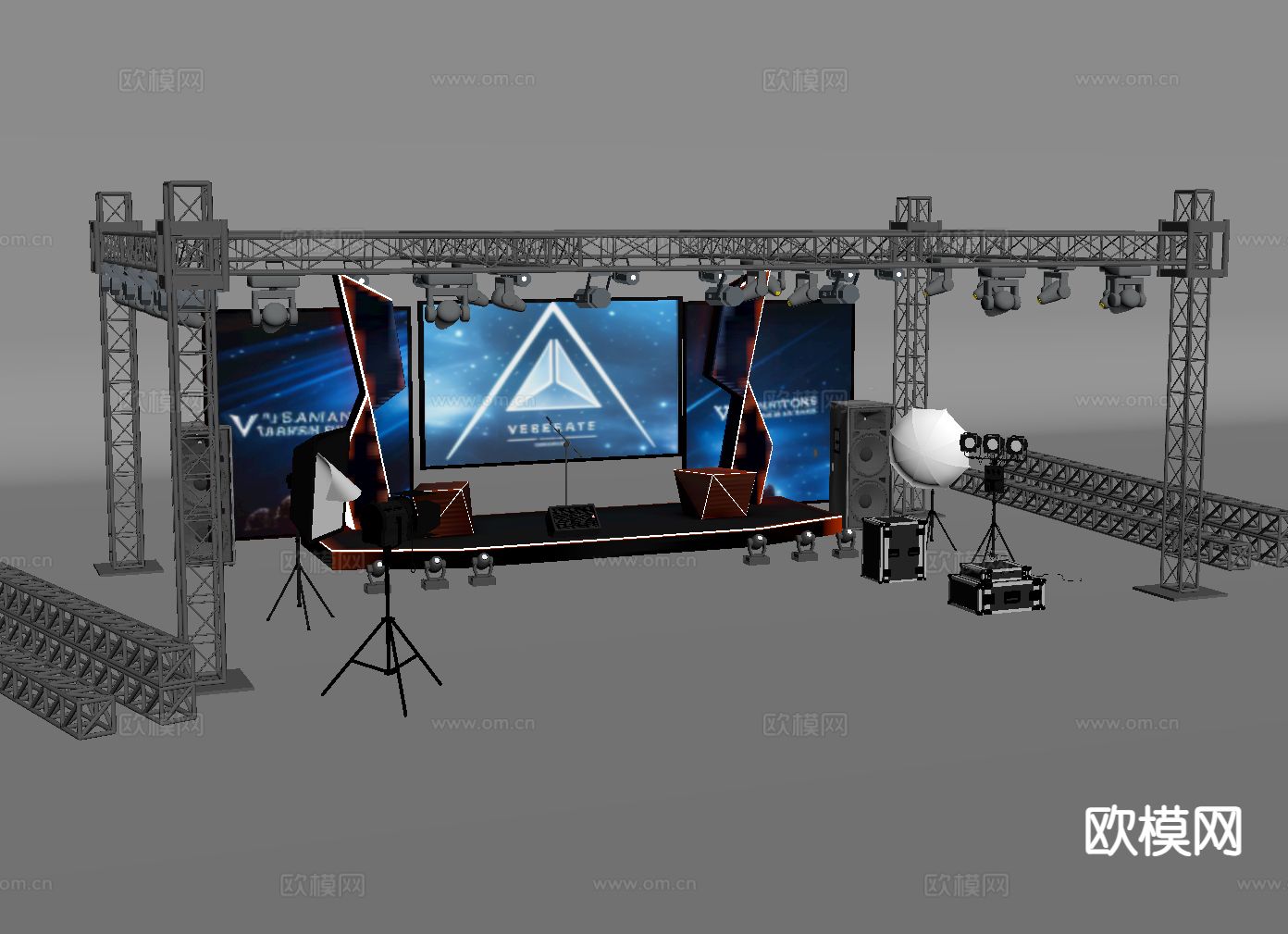 露天舞台su模型下载（渲染图1）