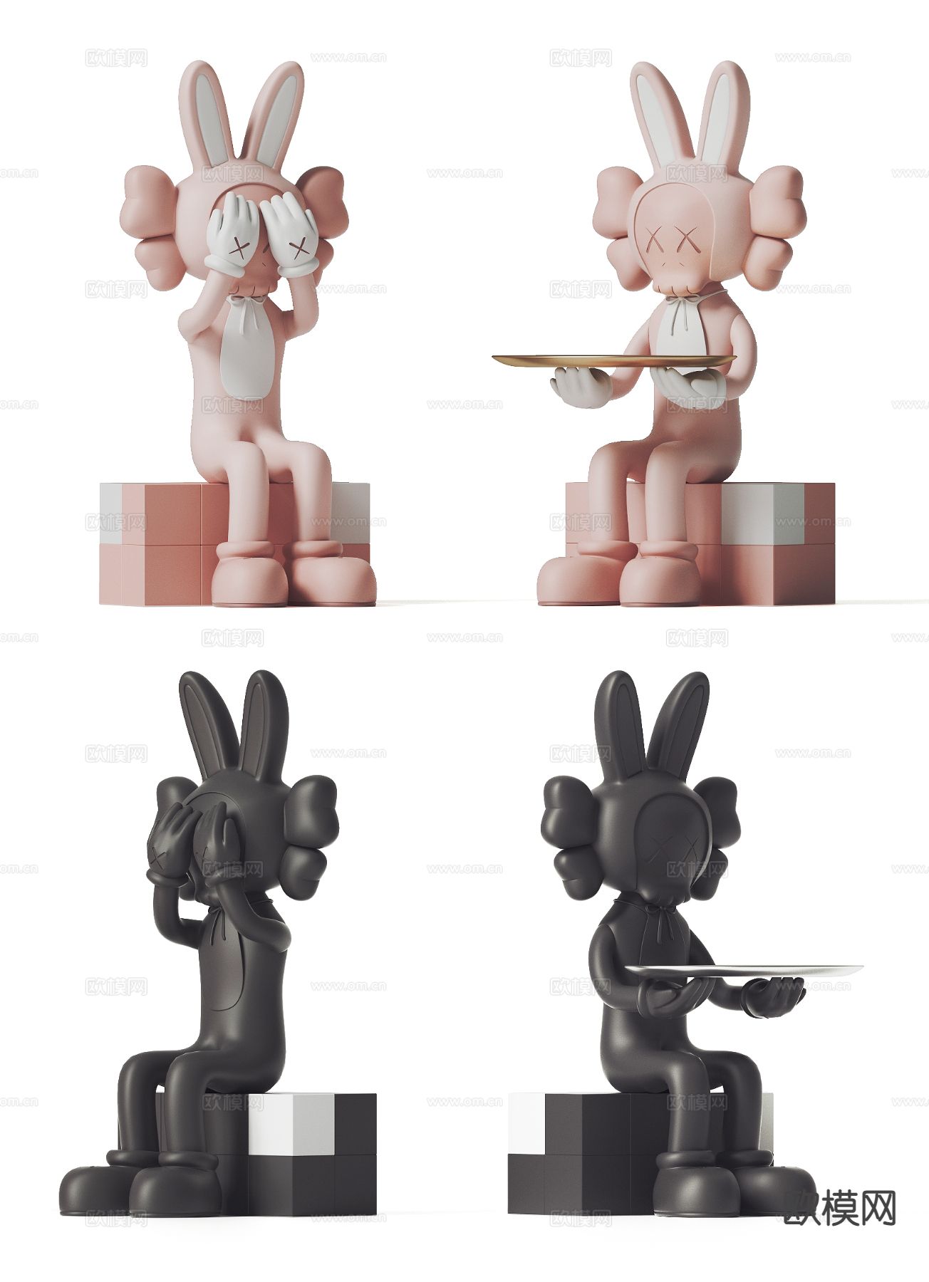 现代kwas 雕塑摆件3d模型下载