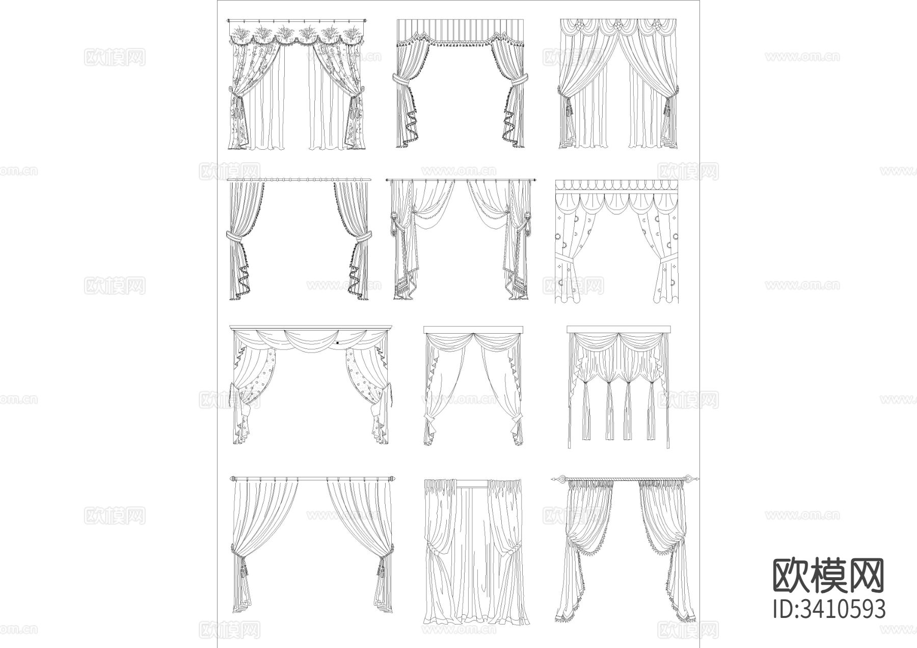 2024全套室内CAD图库下载（渲染图2）