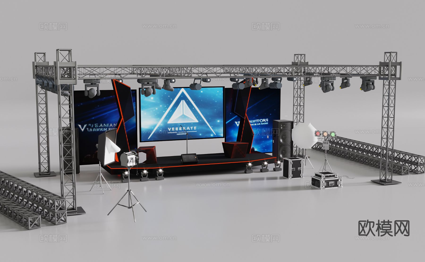 露天舞台su模型下载（渲染图2）