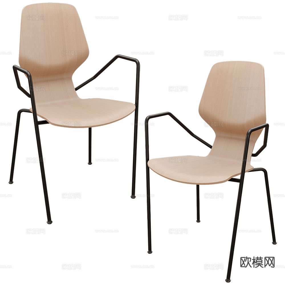 Prostoria北欧椅子 餐椅3d模型下载