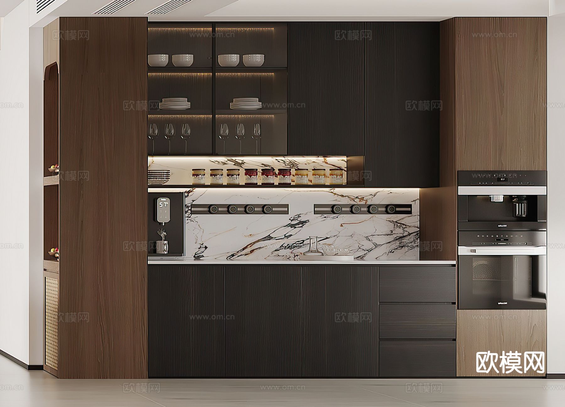 现代柜子 酒柜3d模型下载