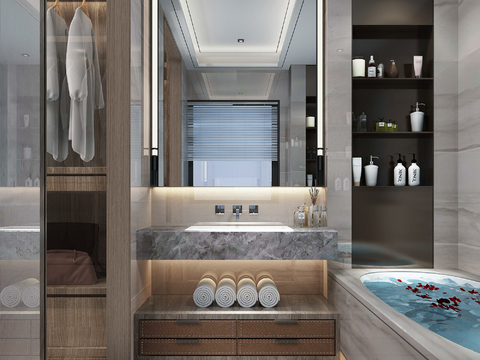  卫浴室柜节点大样图 