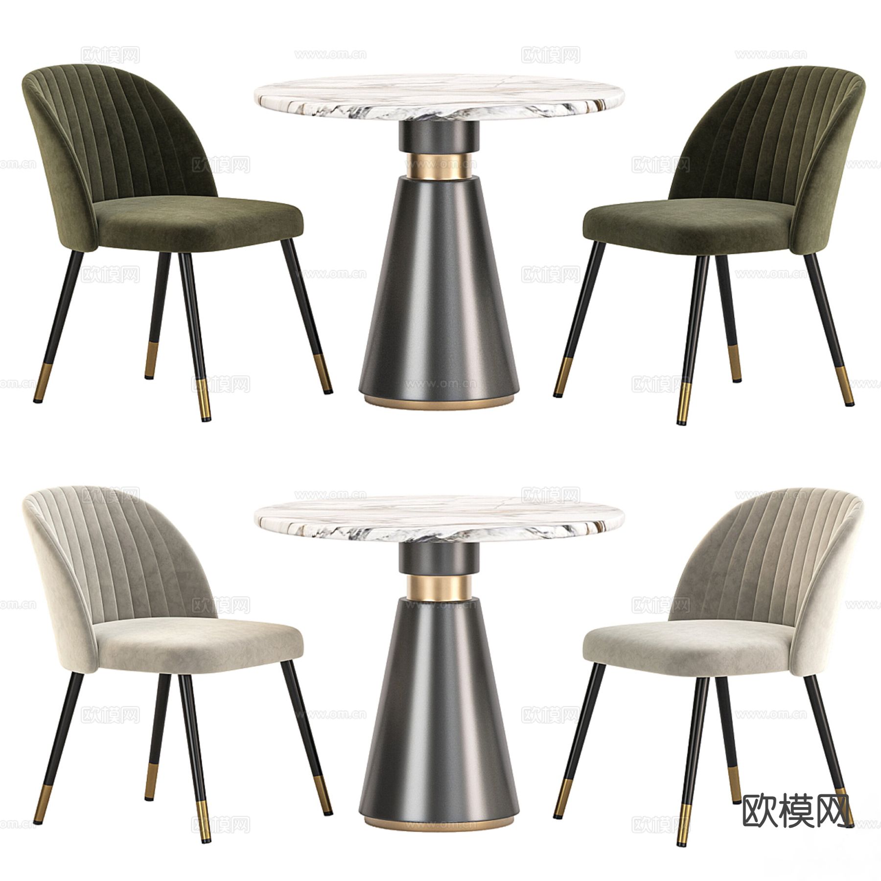 休闲桌椅 洽谈桌椅3d模型下载