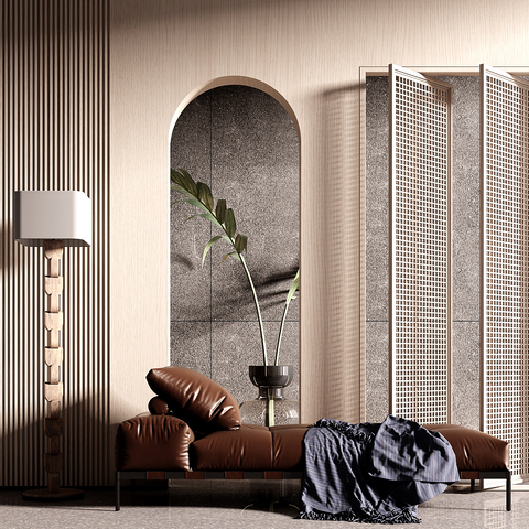  现代沙发凳 床尾凳su模型 