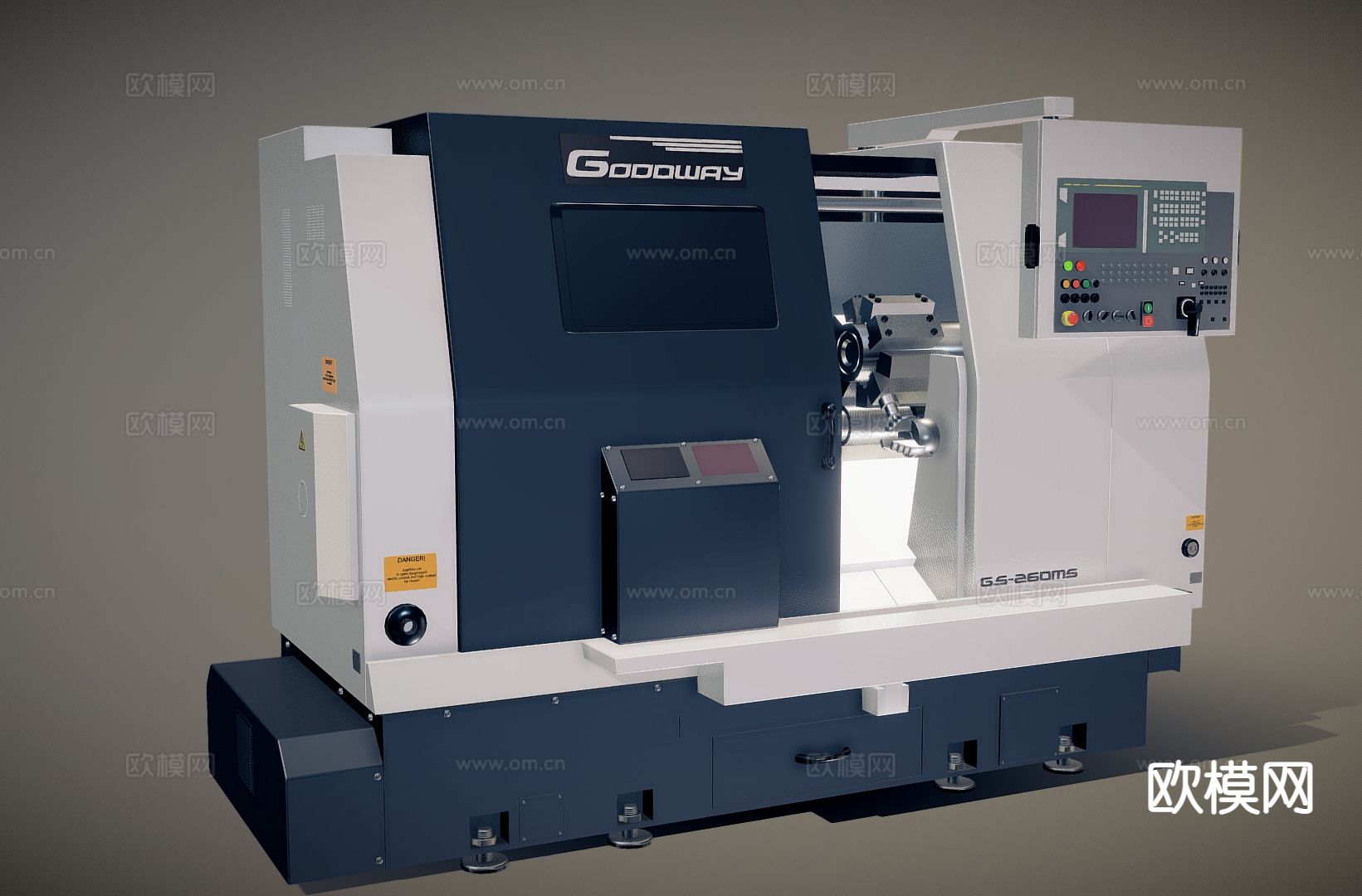 工业机床 高精度加工设备 数控机床su模型下载（渲染图3）