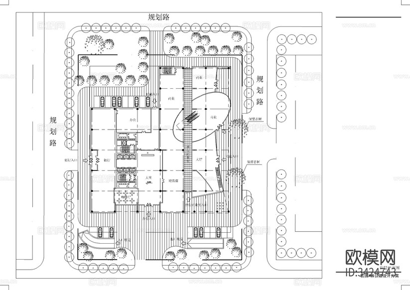 官園綜合樓設(shè)計(jì)方案cad施工圖下載(渲染圖10)