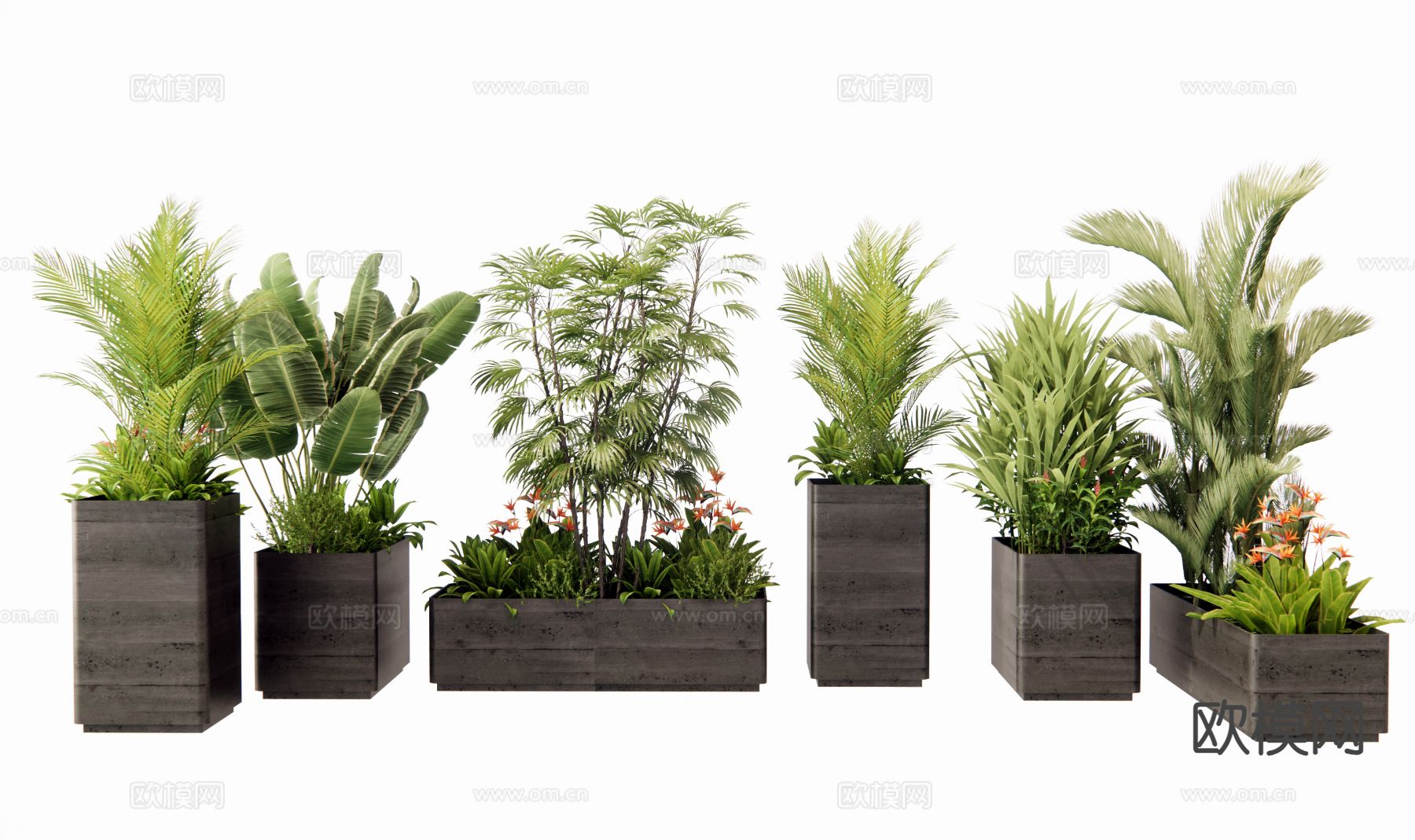 现代花池 花箱su模型下载（渲染图2）