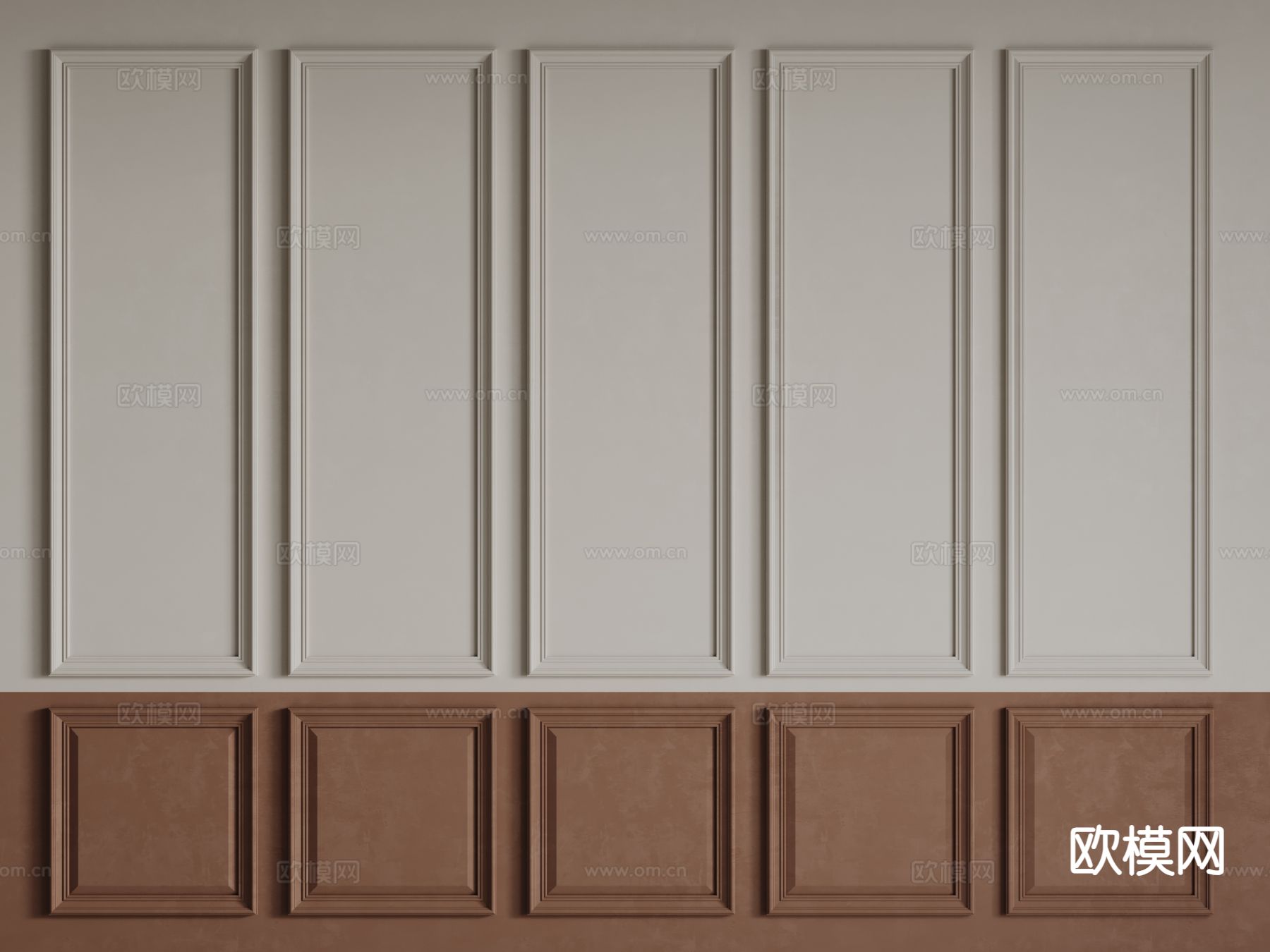 法式背景墙3d模型下载