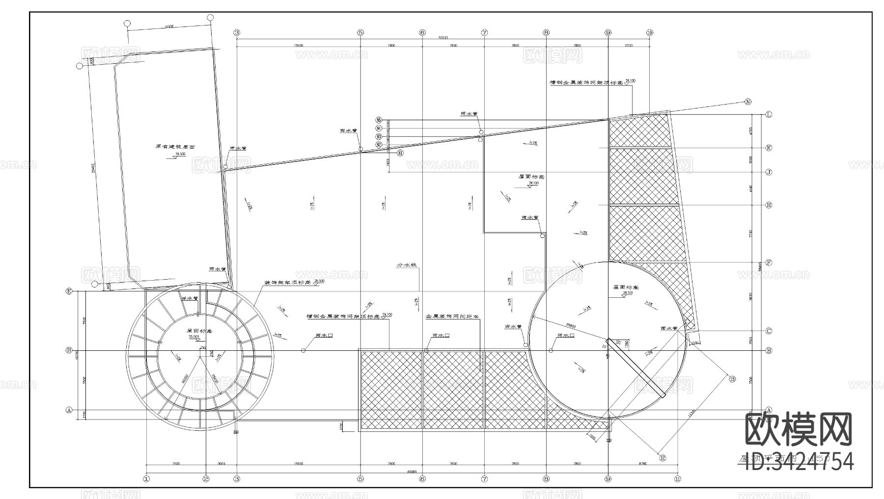 海城商厦建筑cad施工图下载（渲染图3）