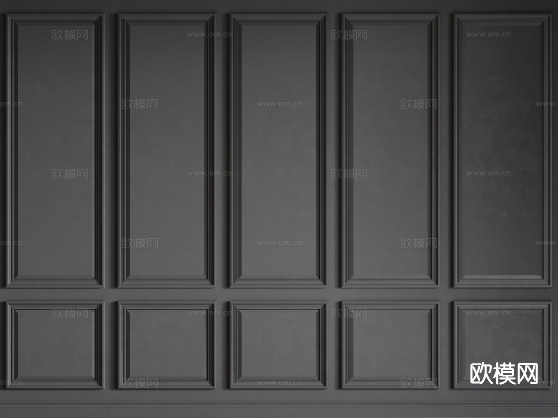 法式背景墙3d模型下载