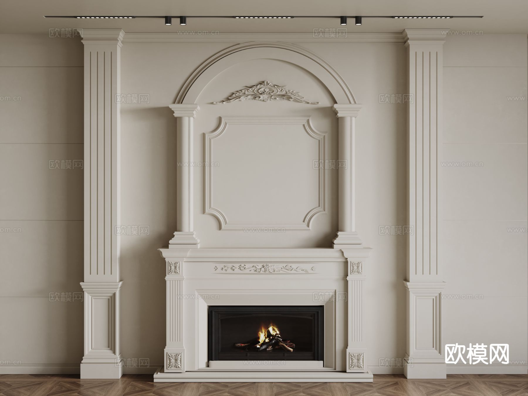 欧式壁炉 火炉3d模型下载