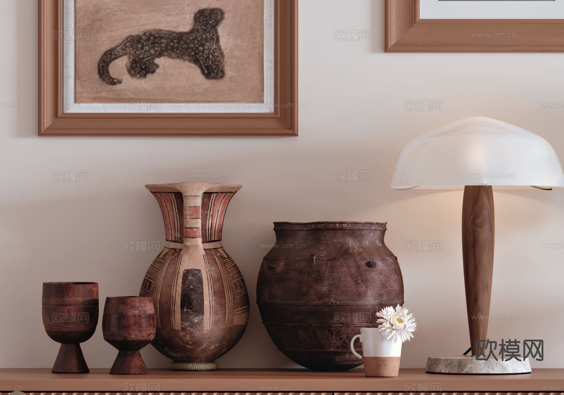 中古风陶罐 陶瓷 花瓶3d模型下载