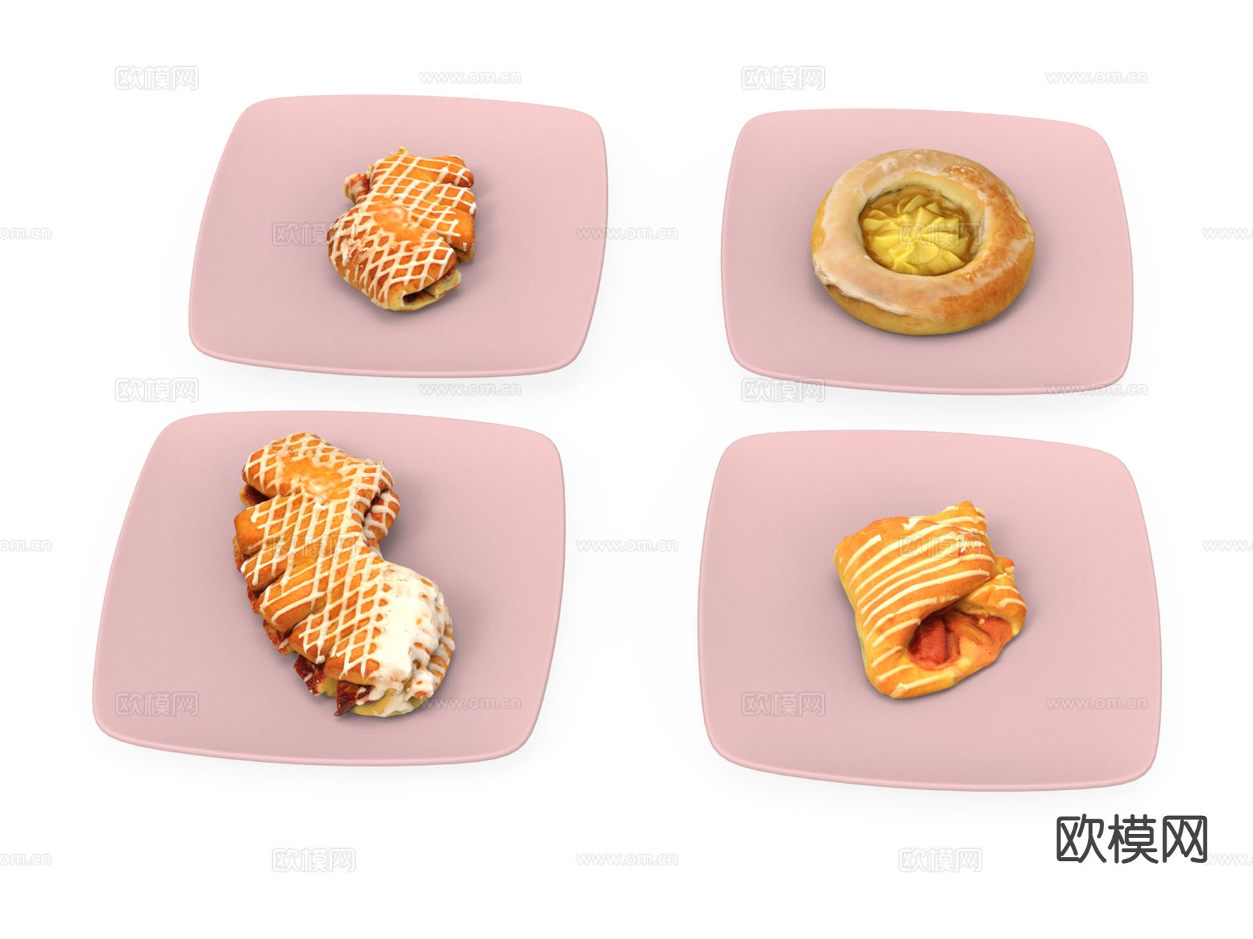 食品 蛋糕 点心su模型下载（渲染图2）