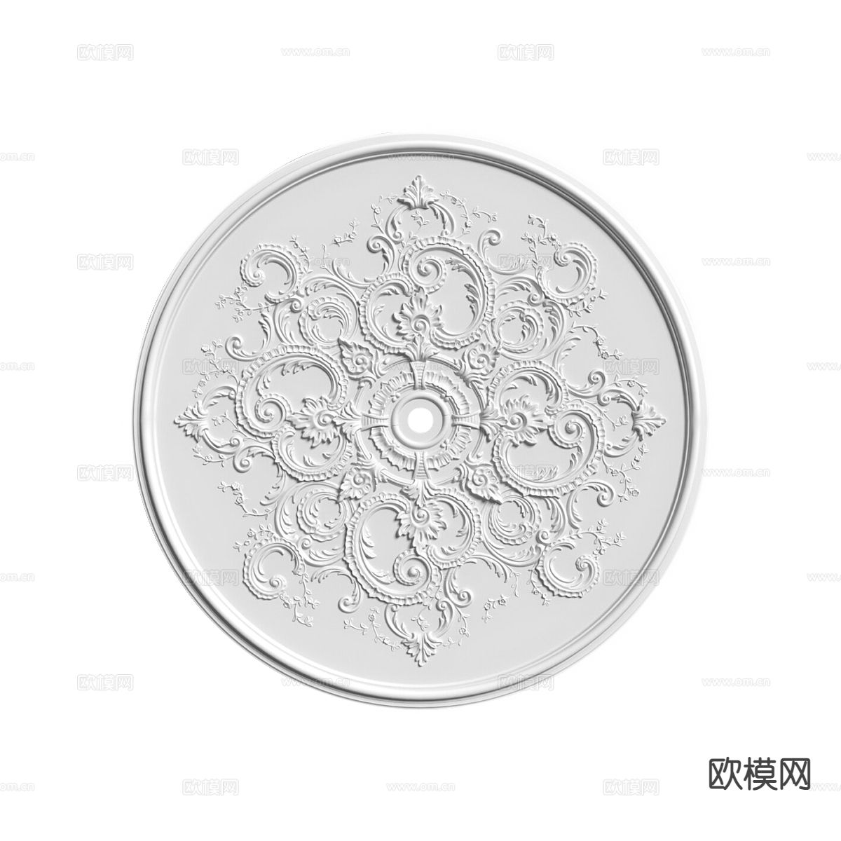 法式灯盘雕花su模型下载（渲染图2）