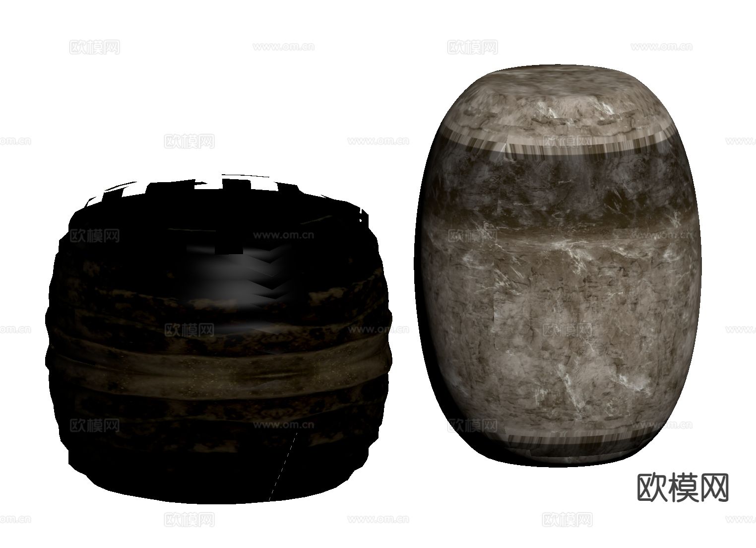 侘寂罐子 陶罐 茶叶罐su模型下载（渲染图1）