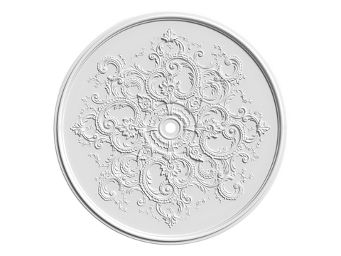  法式灯盘雕花su模型 