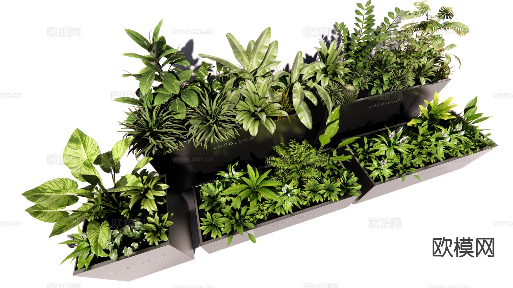 移动花箱 花坛su模型下载（渲染图4）