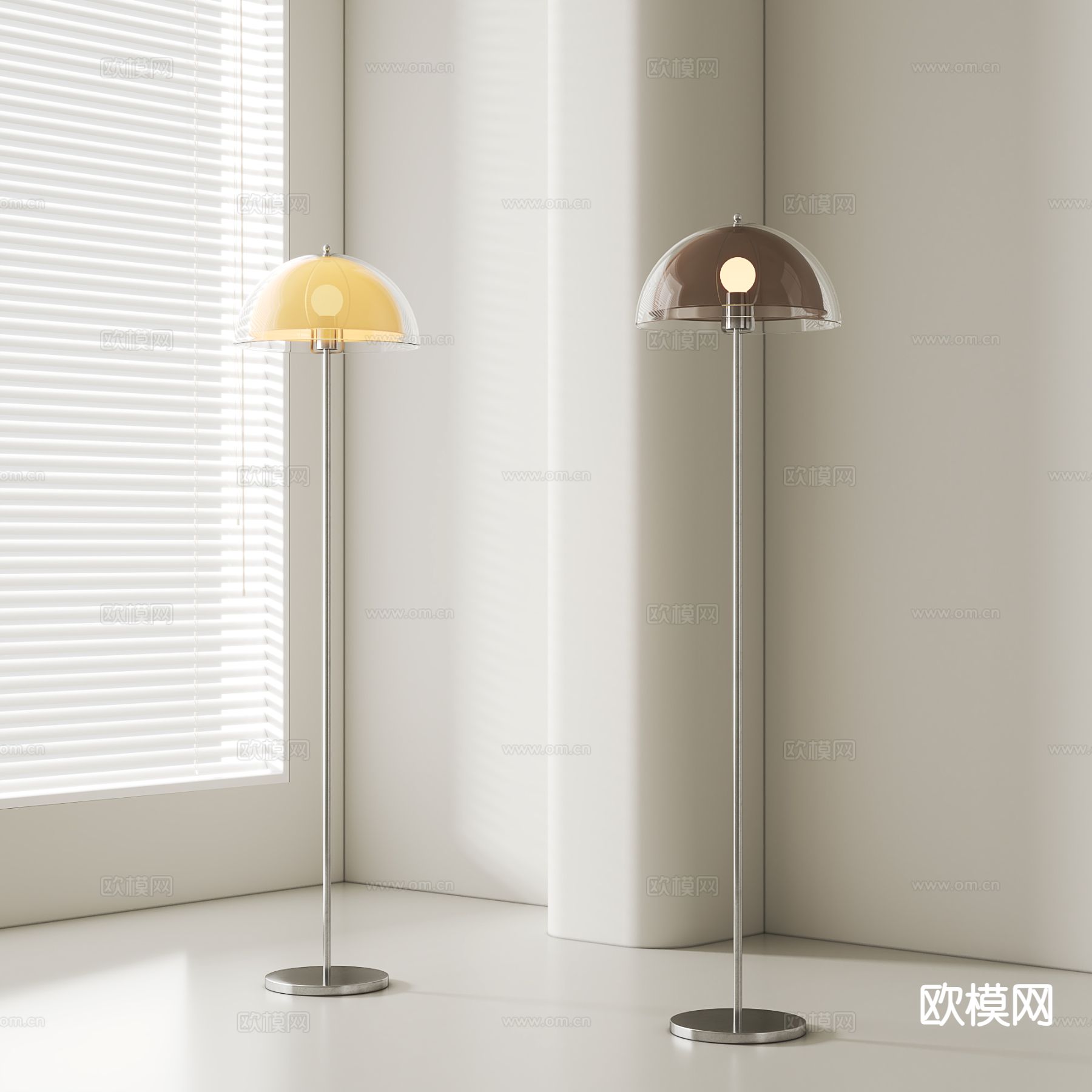 北欧落地灯3d模型下载