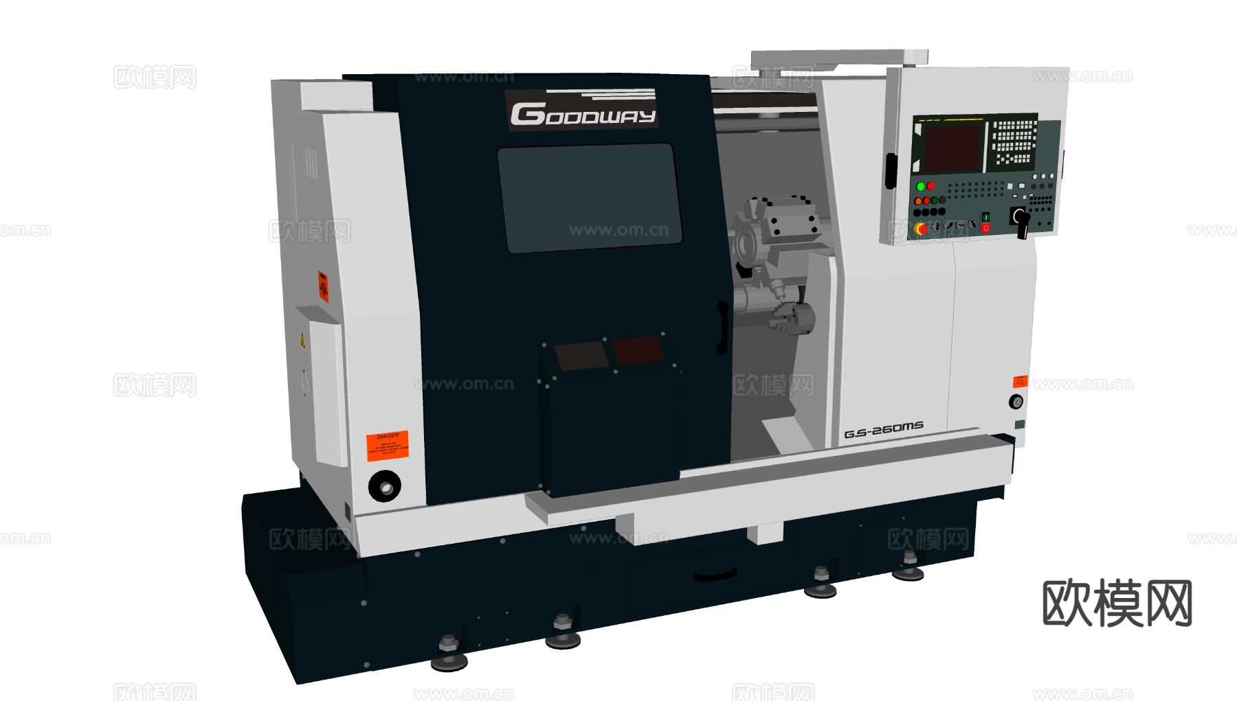 工业机床 高精度加工设备 数控机床su模型下载（渲染图1）